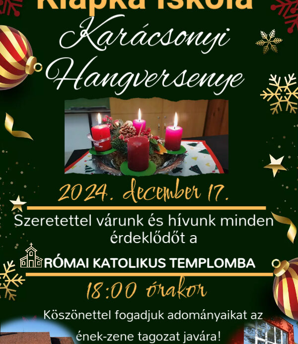 Klapka Iskola Karácsonyi Hangversenye